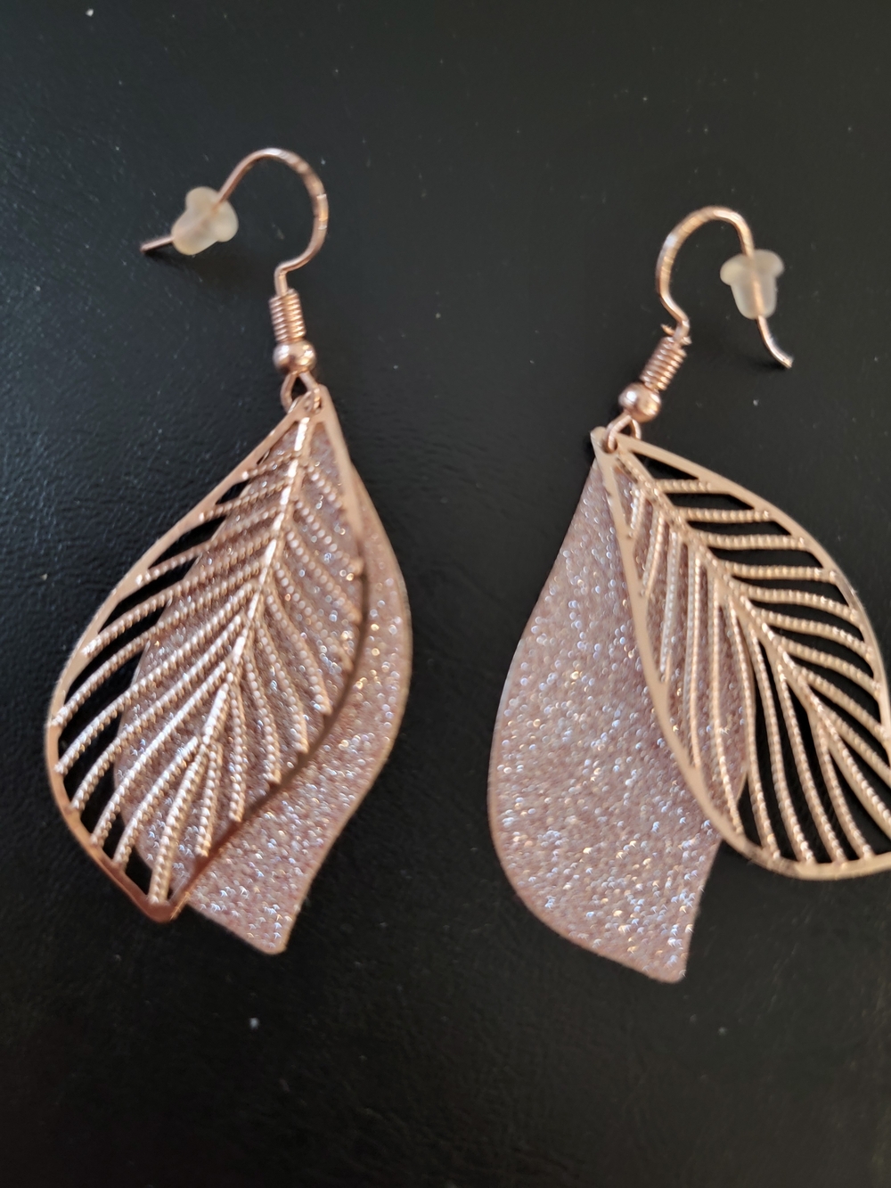 Torrid Rose Gold Leaf Drop Earrings - Elegant Sparkle